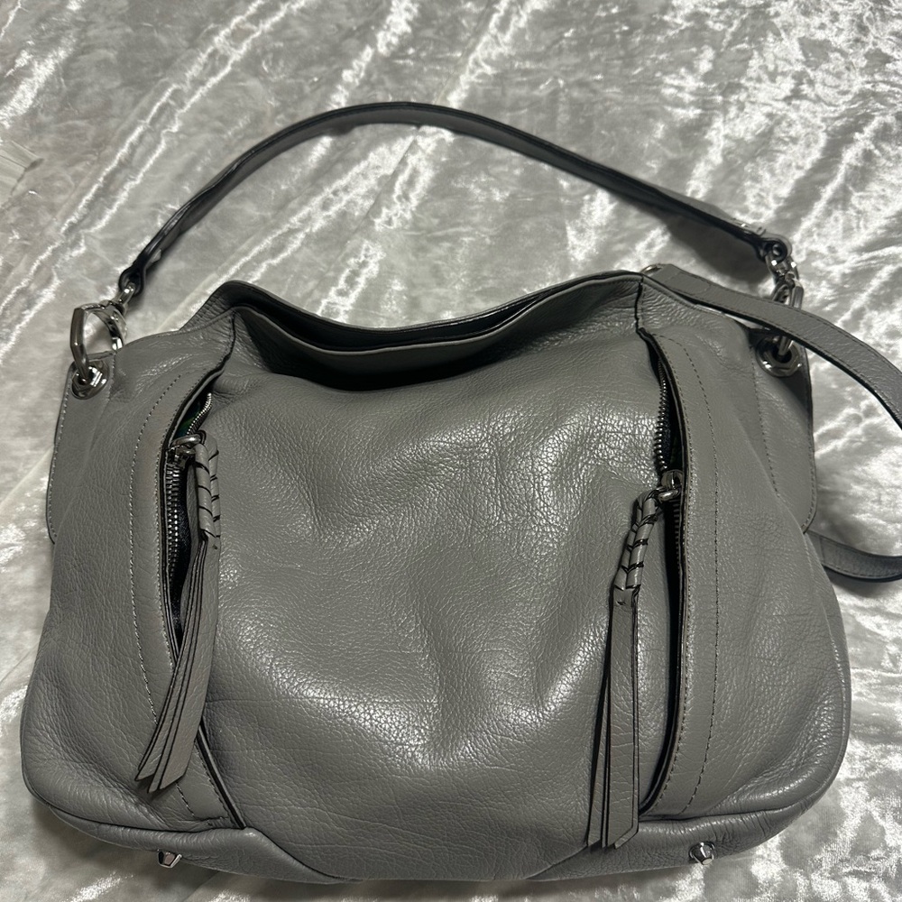 orYANY Elegant Dark Gray Pebble Leather Shoulder Bag